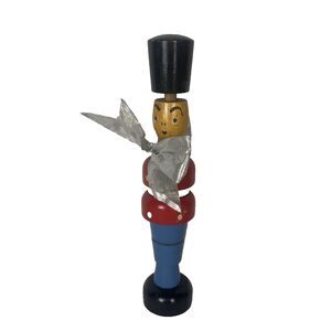 Wooden Stacking Toy Soldier 8.75" tall Made in Denmark Mid Century MCM
